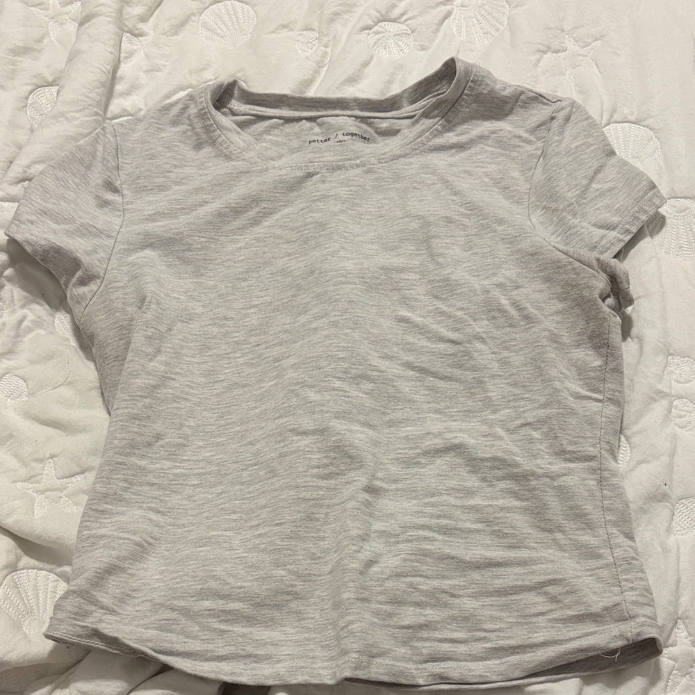 Old Navy Light Gray Kids Short Sleeve Tee